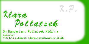 klara pollatsek business card